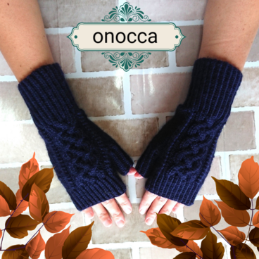 ○ハンドウォーマー*濃紺*ウール100%