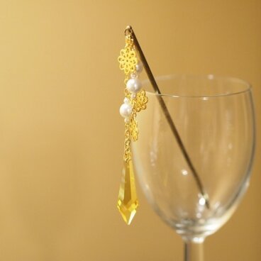 揺らめく陽のかんざし　【一本簪029】