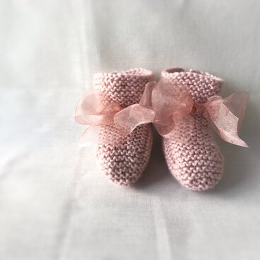 ベビーブーティー　 ウール×シルク　ピンク