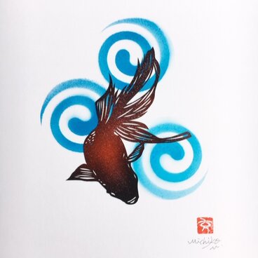 切り絵　『　うず　』