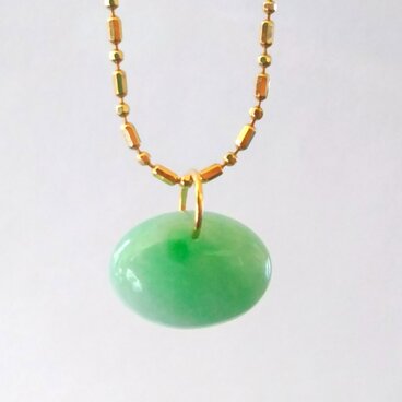 K18  天然本翡翠 ネックレスチャーム