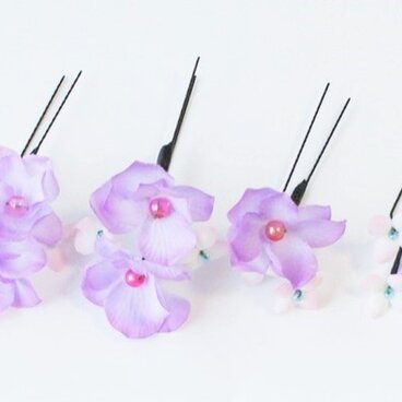 髪飾り４個セット　★「花の妖精」