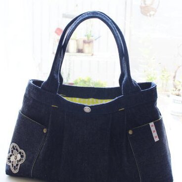 デニム横長タックバック