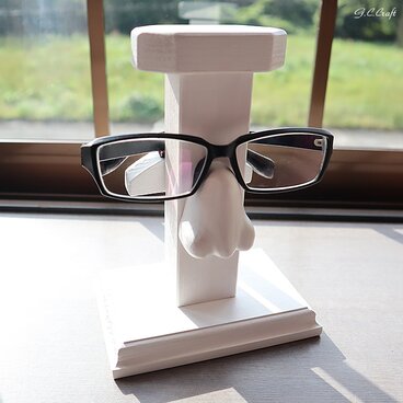 ☆New☆ホワイト鼻メガネスタンド☆１段タイプ☆