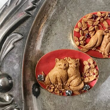 ブローチ＆耳飾りXmasセット