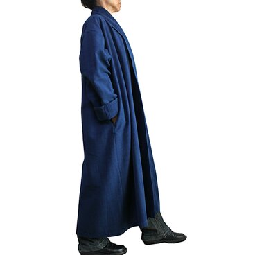 ジョムトン手織り綿ローブコート インディゴ （J-054-03）