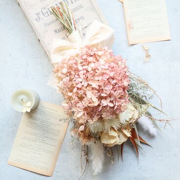 紫陽花のアンティークスワッグ