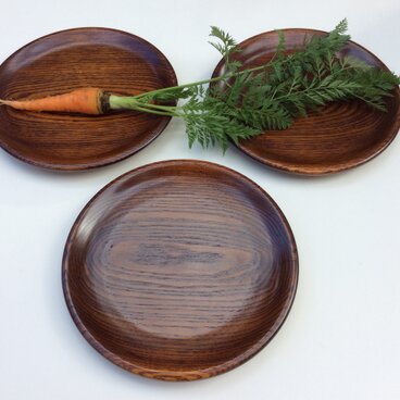 キハダの木の皿 ３枚セット #623