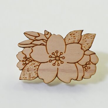 木製帯留め　桜