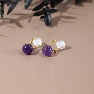 アメジストのイヤリング