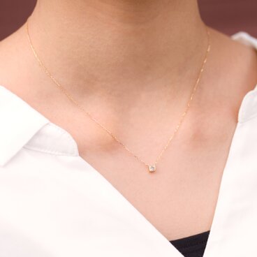 "One of a Kind" Princess Cut Diamond Necklace 0.134ct