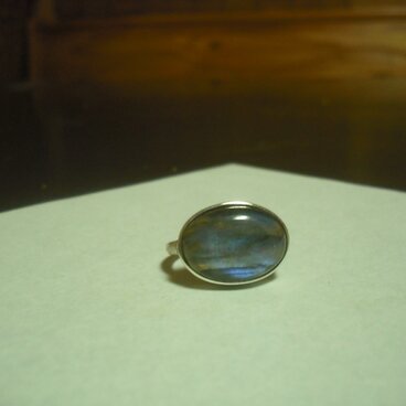 大きめラブラドライトｓｖリング