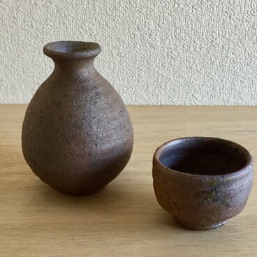 焼き締め酒器セット