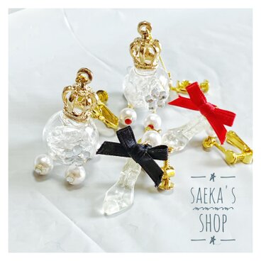 馬車とガラスの靴のイヤリング