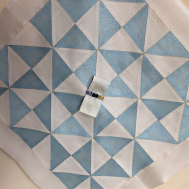 風車模様のポジャギ（みずいろ）