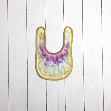 手染めあかちゃんベビースタイ　しずく　レインボー