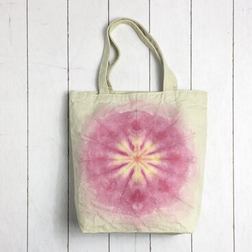 手染めタイダイトートバッグ M chakra イエロー