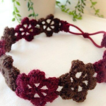 親子お揃い＊フラワーニットカチューム＊キッズ