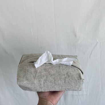 リネンのティッシュケース