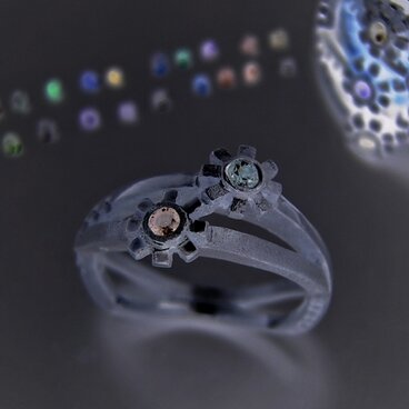 双子星 twin stars の 仕上げ見本