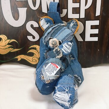 受注生産　ダメージベアボディバッグ