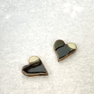 高取焼　nanae ハート形箸置き