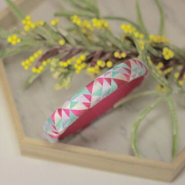 水晶　指ぬきのブレスレット　霞牡丹【和装・着物】