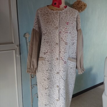 レースぷっくりコート