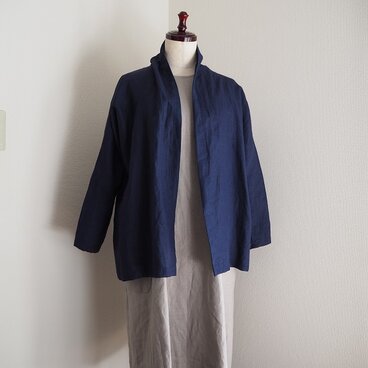 リネンカーディガンジャケット