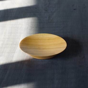 小皿オイル仕上げ　サクラ　12ｃｍ ｘ 2.2ｃｍ