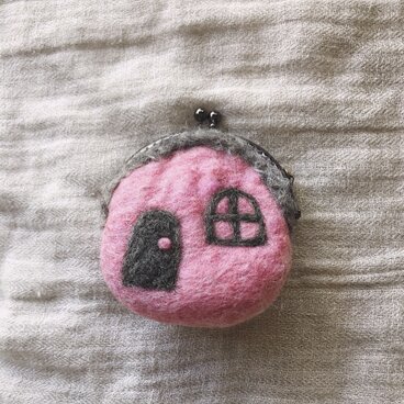 うさぎのおうちがまぐち(ミックスピンク)