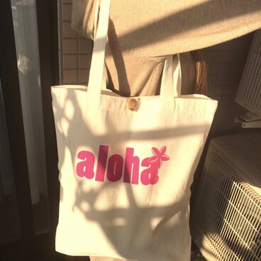 【限定発売】トートバッグ(AlohaプルメリアPINK)
