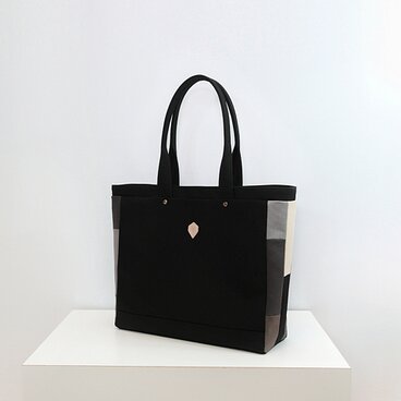 サイドモザイクトート L ブラック Mono