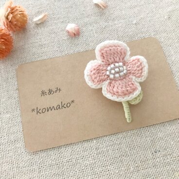 お花ブローチ＊ベビーピンク