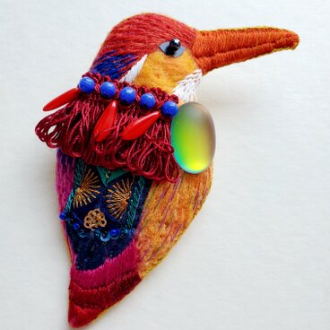 IRODORI AZ brooch(アカショウビン)