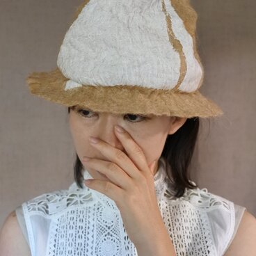 wool と cottonでつくられた春夏のハット 6.