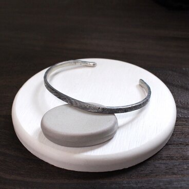 【HEAT END】シンプルシルバーバングル / 3mm