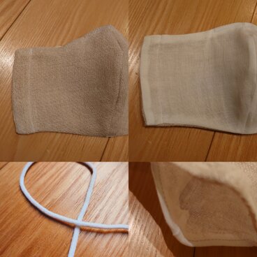 ■Ｌ蒸れにくいﾘﾊﾞｰｼﾌﾞﾙ(ﾘﾈﾝｶﾞｰｾﾞ×ｺｯﾄﾝｶﾞｰｾﾞ)■鼻ﾜｲﾔ×ﾎﾟｹｯﾄ■ﾌｨﾙﾀﾌﾟﾚｾﾞﾝﾄ