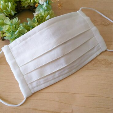 【送料無料】蒸れにくい和紙×綿混紡ダブルガーゼマスク 型崩れしにくいステッチ入り