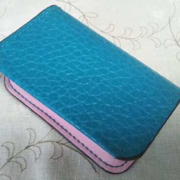 スカイブルー×ベビーピンク名刺・カード入れ