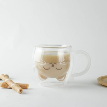 GOODGLAS マグシリーズ『ねこ・スマイル』耐熱ホットドリンクOK・結露しにくいグラス