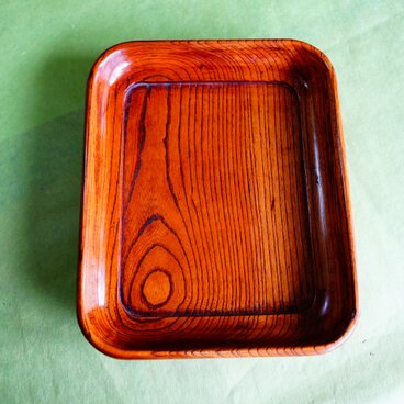 けやきの器 くり物　拭きうるし　2t-8