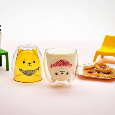 GOODGLAS 唐草しば犬「クリア」耐熱ホットドリンクOK・結露しにくいグラス