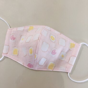 着けごこち抜群♪キュートなダブルガーゼマスク(ブレックファスト)