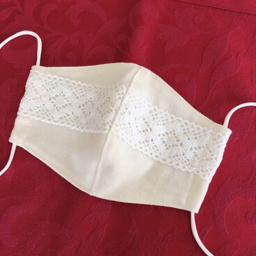 フェミニン♡レーシィダブルガーゼマスク(抗菌生成)