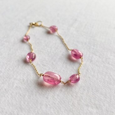 【K10】ピンクサファイアののブレスレット