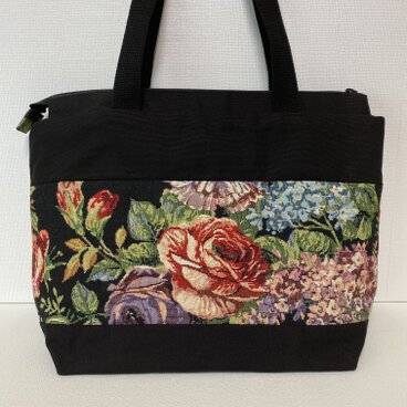 花柄　トートバッグ