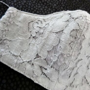 オリジナル立体マスク　グレーレース　2サイズ（大人M・L）