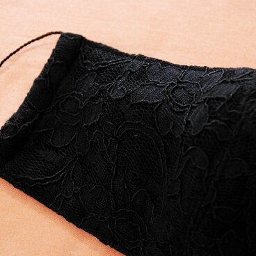 オリジナル立体マスク　ブラックレース　2サイズ（大人M・L）