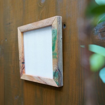 【展示のみ】18㎝　額縁　木製フレーム　フォトフレーム　正方形